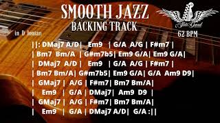 Backing Track Smooth Jazz in D Ionian [upl. by Edythe]