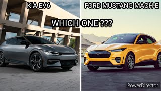 2021 KIA EV6 VS FORD MUSTANG MACHE COMPARISON  KOREAN PERFORMANCE OR AMERICAN PERFORMANCE [upl. by Yhtomit]