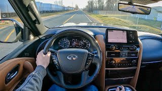 2022 Infiniti QX80 Sensory 4WD Start Up Test Drive amp In Depth Review [upl. by Yren]