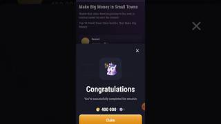 Make big money in small towns  Tapswap videos  codes of cinema video tapswap money tapswap [upl. by Ittak]