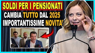 🚨 TUTTE LE PENSIONI CAMBIERANNO DAL 2025  NUOVI AUMENTI DI 279€ 💰 DATE DI PAGAMENTO [upl. by Woodcock]