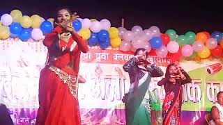 New hindi mix song dance video by Mundrika Yogita chy hindi funny girls group dance program madheli [upl. by Esinnej]