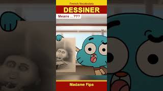 fvvmini DESSINER means FVV French Video Vocabulary mini video Amazing World of Gumball [upl. by Cired]