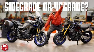 We traded our 2021 Yamaha MT09 sp for a Tracer 9 GT  Should you [upl. by Zach]