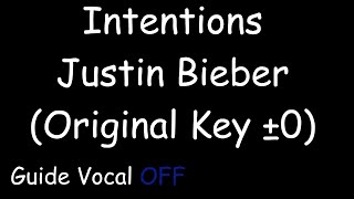 Justin Bieber  Intentions Original keyKaraoke [upl. by Anilram]