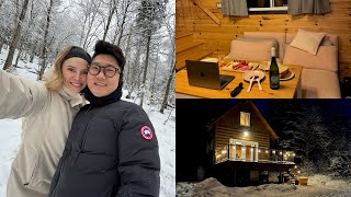 VLOG NUESTRO VIAJE A CANADÁ ❄️ Celebrando el año nuevo en una cabañita con mi esposo [upl. by Ramsa]