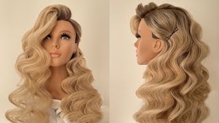 Hollywood waves 2024 Amazing curls on 32 mm curling iron [upl. by Nosneh]