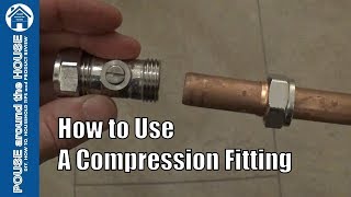 How to use a compression fitting Compression plumbing tutorial Plumbing for beginners [upl. by Nylahs633]