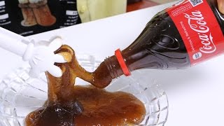 How to make Edible Coca Cola Bottle DIY Slime Jelly 食べられるコーラスライム [upl. by Si74]