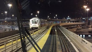 AirTrain JFK HD Night Ride from Jamaica Station to Terminal 5 Station [upl. by Trillbee318]