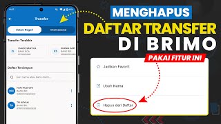 Cara Menghapus Daftar Transfer  Rekening Tersimpan di BRImo [upl. by Atinek]