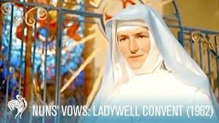 Nuns Vows at Ladywell Convent 1962  British Pathé [upl. by Naillimixam]