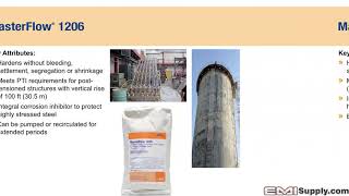 MasterFlow Grout Product Offerings [upl. by Catt]