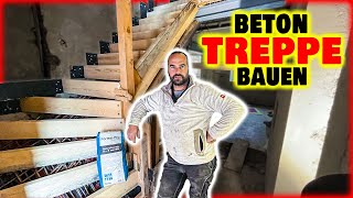 BETONTREPPE SELBER BAUEN  Einschalen bewehren und betonieren  Home Build Solution [upl. by Block]