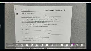 UWEC Chem 105 Keys Sp 24 Class 1 Sci Notation Metric Calculator [upl. by Noelc379]