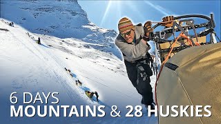 6 Day High Alpine Dog Sledding Adventure  Mountains Winter Camping amp Huskies [upl. by Otrebliw]