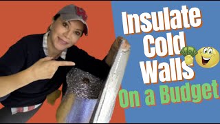 HOW TO INSULATE EXISTING COLD WALLS ON A BUDGET DIY  Stop Loosing Heat and Start Saving Money [upl. by Schnell]