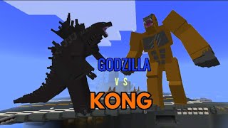 Godzilla vs Kong Trailer Minecraft [upl. by Nosnorb]