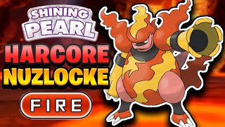 Pokemon Shining Pearl HARDCORE NUZLOCKE  FIRE TYPE ONLY No Overleveling No Items [upl. by Yup289]