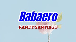 Babaero  RANDY SANTIAGO Karaoke [upl. by Gurevich]