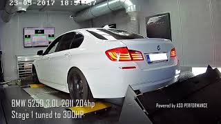 BMW 525D 204hp stage 1 tuned to 300HP powered by ASD PERFORMANCE [upl. by Katzen40]