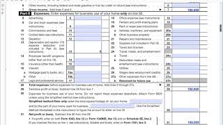 How to fill out a selfcalculating Schedule C Profit or Loss From Business [upl. by Halbert]