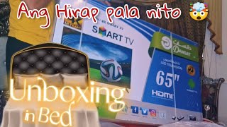 Dansat 65quot Smart Tv 🔵 Unboxing in Bed by Kim Imnida Tv [upl. by Shellie871]