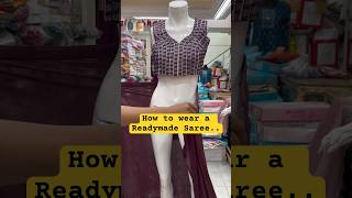 How to wear a Readymade Saree Readymade saree kaise pahneReadymade Saree Eppadi kattuvathu viral [upl. by Baelbeer]