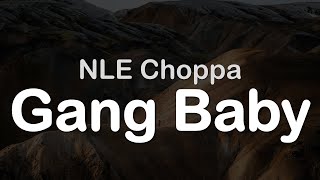 NLE Choppa  Gang Baby Clean Lyrics [upl. by Yelsek]