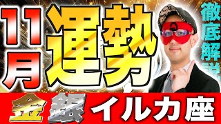 【ゲッターズ飯田】2024年11月のイルカ座の運勢 開運するなら○日【金のイルカ座・銀のイルカ座】 [upl. by Eelyr]