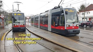 Wien Linie 62 Lainz Wolkersbergenstraße  Karlsplatz Oper ULF [upl. by Ahsok677]