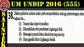 UM UNDIP 2016 saintek 555  biologi pembahasan no 38 suksesi [upl. by Sonitnatsnok91]