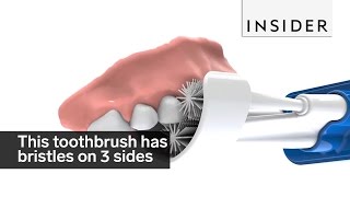 This new toothbrush has bristles on three sides [upl. by Stockwell]