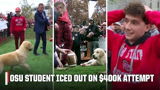 Peter iced OSU students 400k kick attempt during Pat McAfees Kicking Contest 😅  College GameDay [upl. by Aroled]