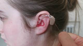 Inserting the mould on your Auto M hearing aid [upl. by Lleinnad]