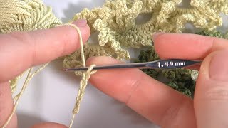 Unique Crochet Lace3D Crochet Ruffle in Lace TapeStepByStep Video Tutorial [upl. by Braden]