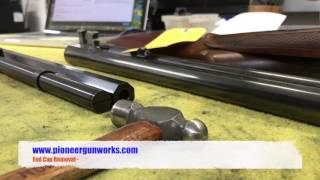 How to remove the end cap from an 18661873 lever action rifle [upl. by Esorlatsyrc]