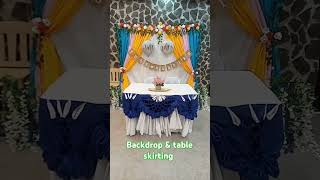 My table skirting amp backdrop decoration [upl. by Yraunaj]