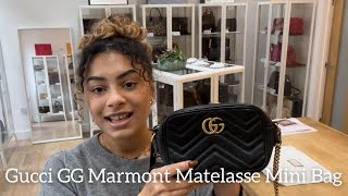 Gucci GG Marmont Matelasse Mini Bag Review [upl. by Peder]