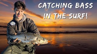 How to catch bass on a surf beach  south wales [upl. by Frederiksen]