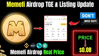 Memefi Airdrop Real Or Fake  Memefi Airdrop Real Price  Memefi Airdrop Withdraw [upl. by Atkins268]