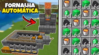 FORNALHA AUTOMÁTICA e Farm de Lava Infinita no Minecraft Bedrock [upl. by Maddock]