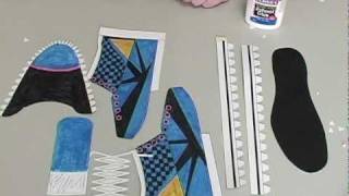 How to make a paper shoe [upl. by Nailliw]