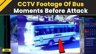 Jammu Kashmir Reasi Bus Terrorist Attack CCTV Shows Bus Moments Before The Ambush  JampK News [upl. by Michel]