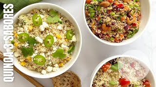 3 recetas de QUINOA deliciosas y rapidas [upl. by Golub]