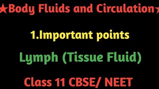 Body Fluids and Circulation Lymph and Circulatory Pathways [upl. by Dumm614]