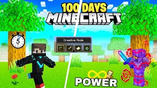 100 DAYS MINECRAFT BUT GAME GIVES CREATIVE FOR 5 SECOND RANDOMLY minecraft [upl. by Iman470]