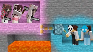 Minecraft Manhunt Race Boys VS Girls [upl. by Heiskell]