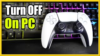 How to TURN OFF PS5 Controller on PC Wired and WIRELESS [upl. by Wells]