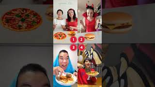 Pizza VS Hamburger 🧐 comedy pizza funny wow [upl. by Ssilb]